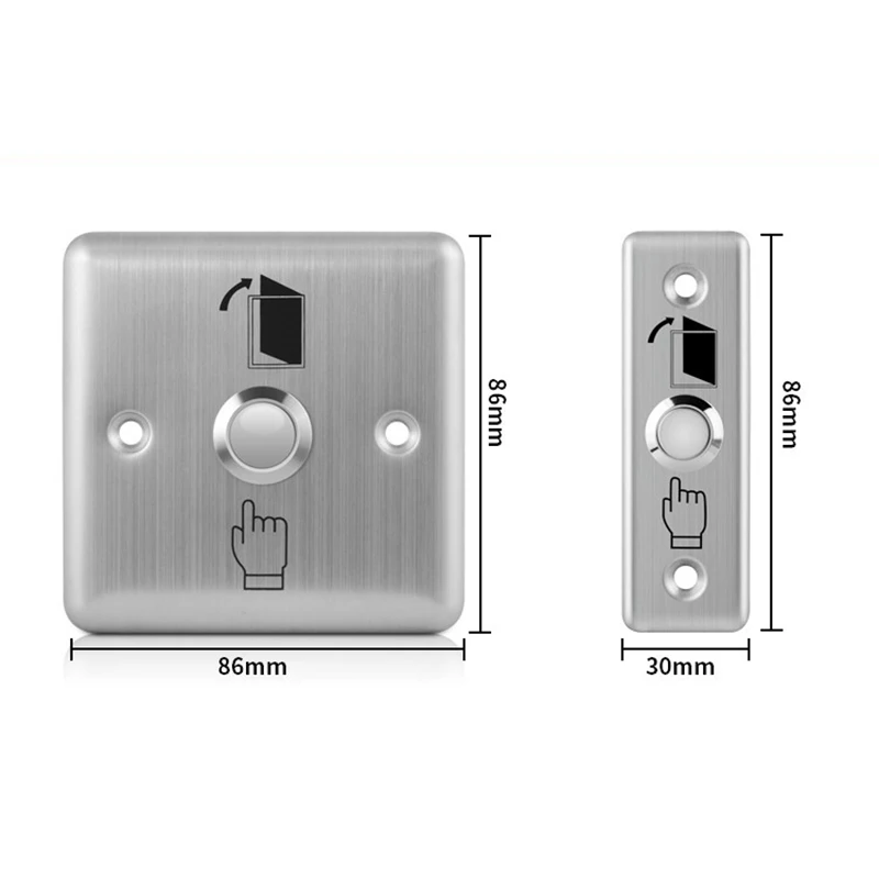 Exit Push Door Release Button Switch Stainless Steel Rectangle For Electric magnetic Lock Door Access Control