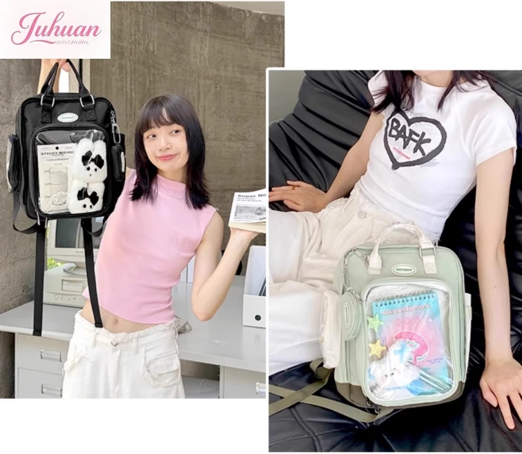 

Original small food bag double shoulder ltabag 20cm baby bag large capacity women's backpack student school bag daily travel