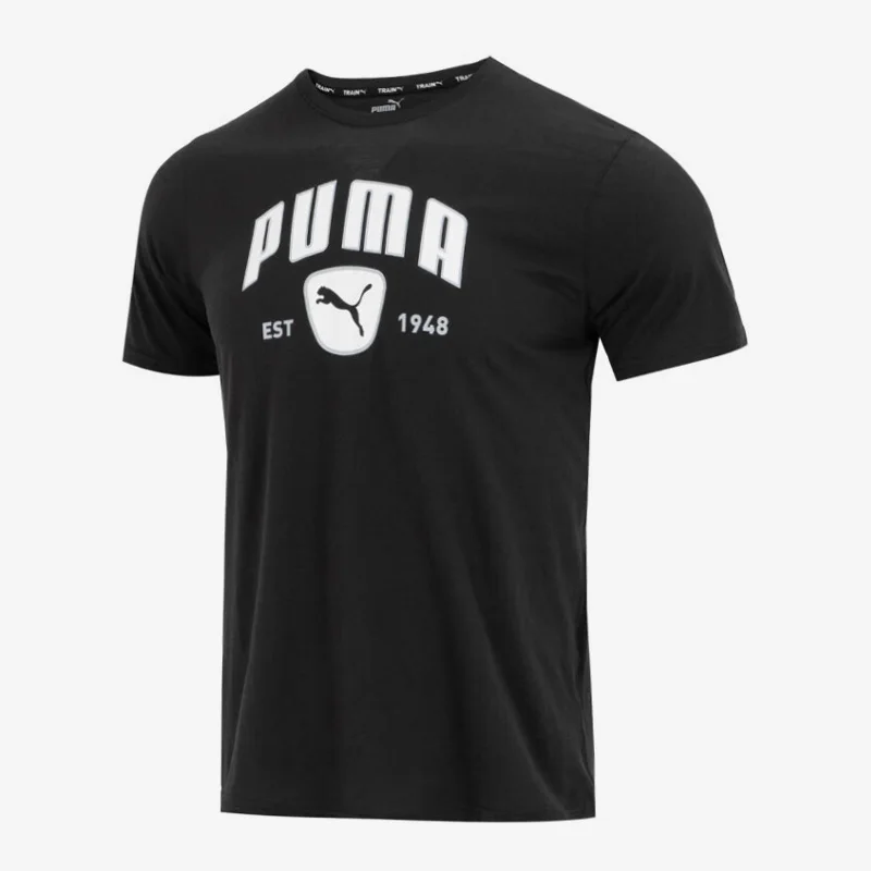 PUMA أصلي لصيف 2023 للرجال للتدريب على اللياقة البدنية وأكمام قصيرة 523743-01