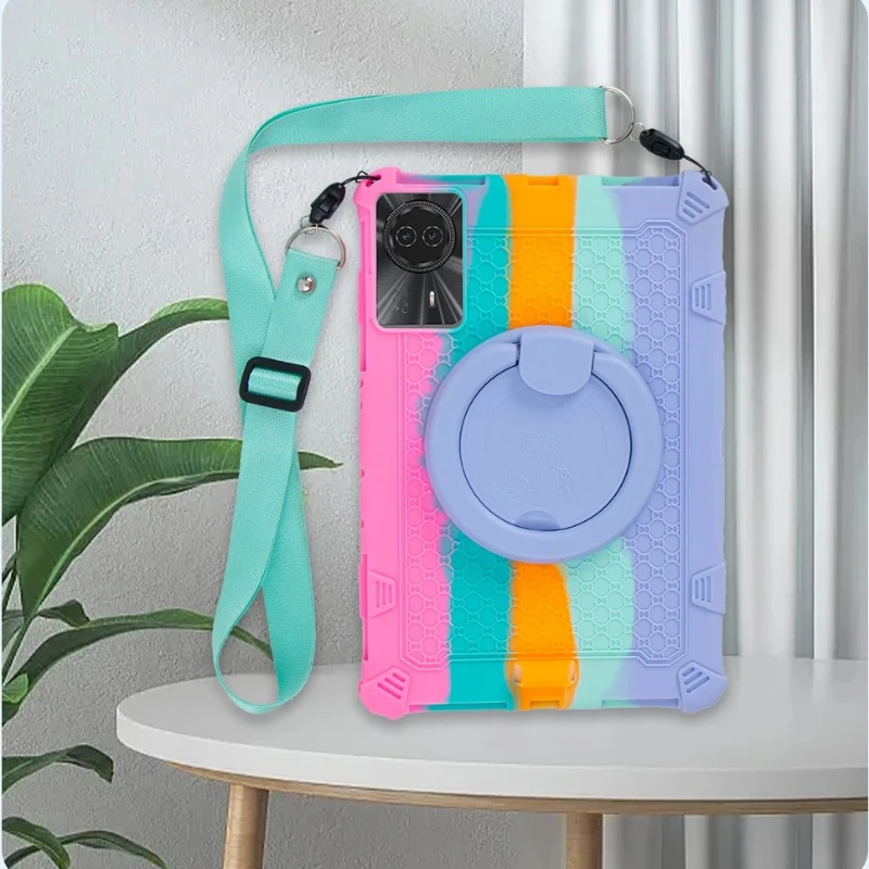 Бесплатный плечевой ремень и стилус для Teclast P50AI P50S P50, мягкий силиконовый чехол с вращающейся на 360 градусов ручкой