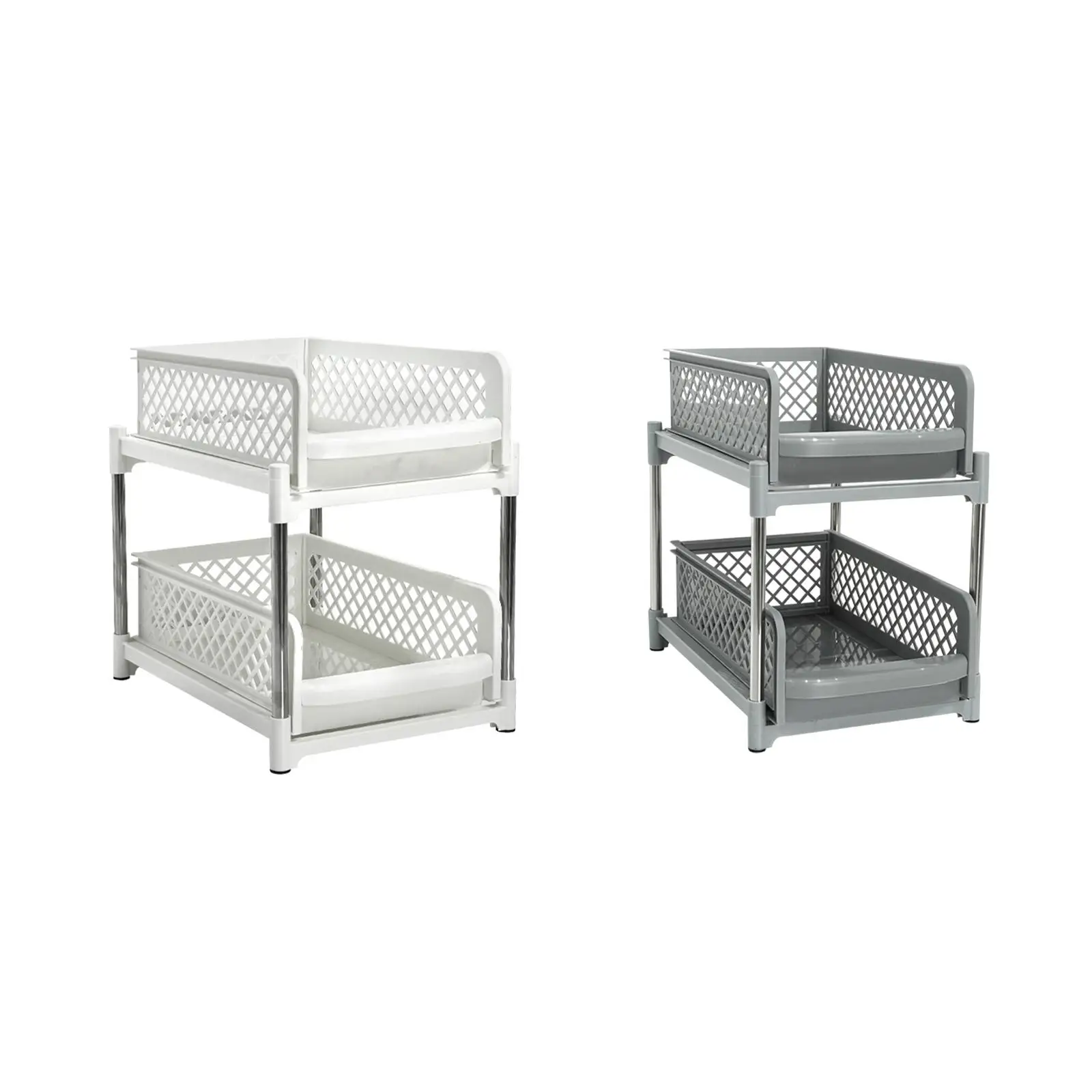 

Выдвижной шкаф-органайзер, 2-Ярусный стеллаж для шампуня для туалета, кухни, кладовая