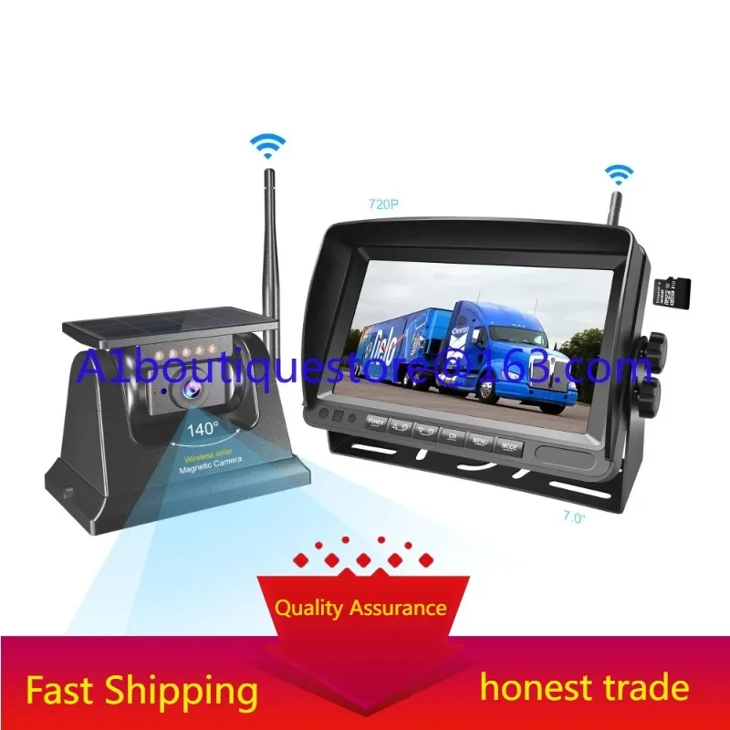 Portable Magnetic Solar Wireless WiFi Rear View Reversing Camera Magnet Base Solar and Built-in Battery