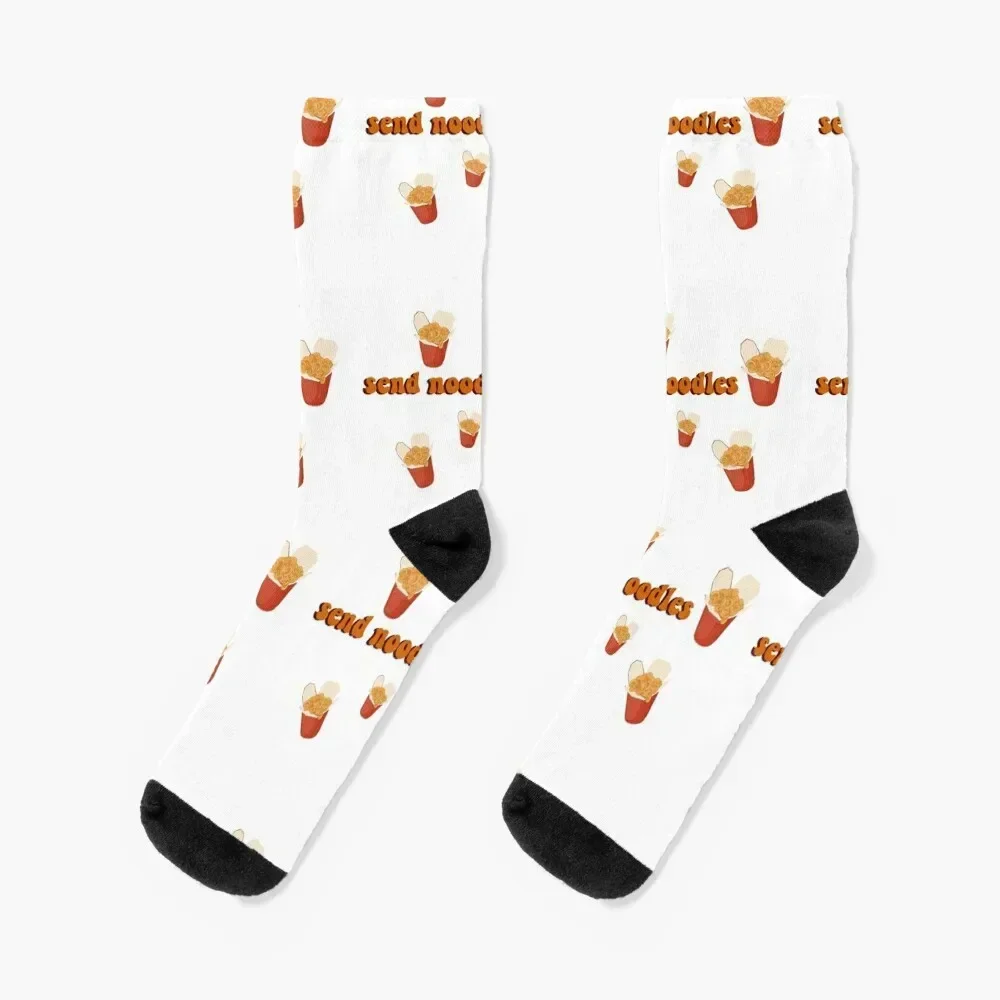 send noodles Socks New year's kawaii Running Socks Ladies Men's