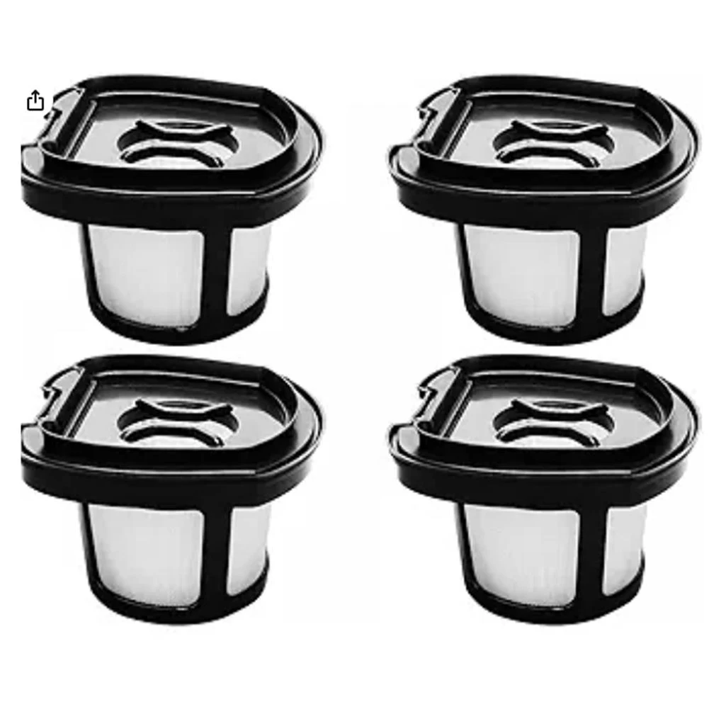 Замените фильтры обычно для лучшей производительности. Сменные фильтры в упаковке из 4 сменных фильтров для ручного пылесоса Bissell для волос домашних животных.