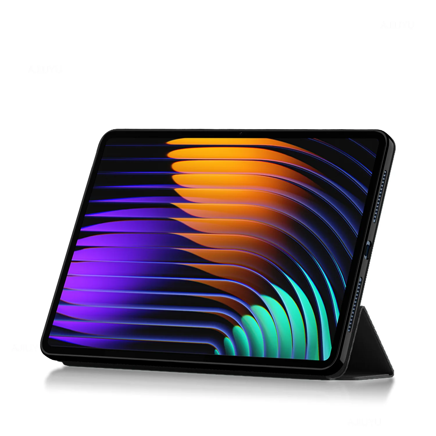 Para xiaomi mi pad 7 pro tablet capa protetora tpu caso macio três dobras capa de couro