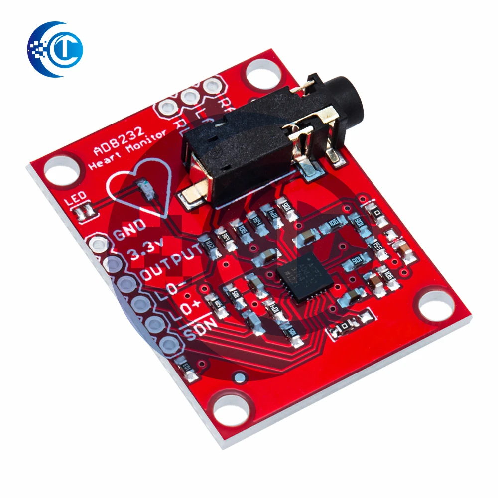 Medical-Grade AD8232 ECG Module - Heart Rhythm & Pulse Monitoring Sensor with Arduino Interface (Analog/I2C)