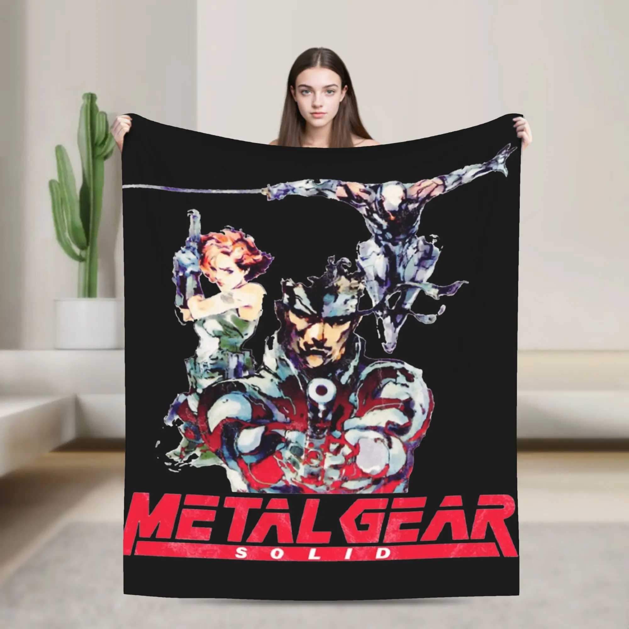 Metal Gear Solid Blanket Cover MGS Games Fleece Throw Blanket Summer Air Conditioning Portable Soft Warm Bedspread