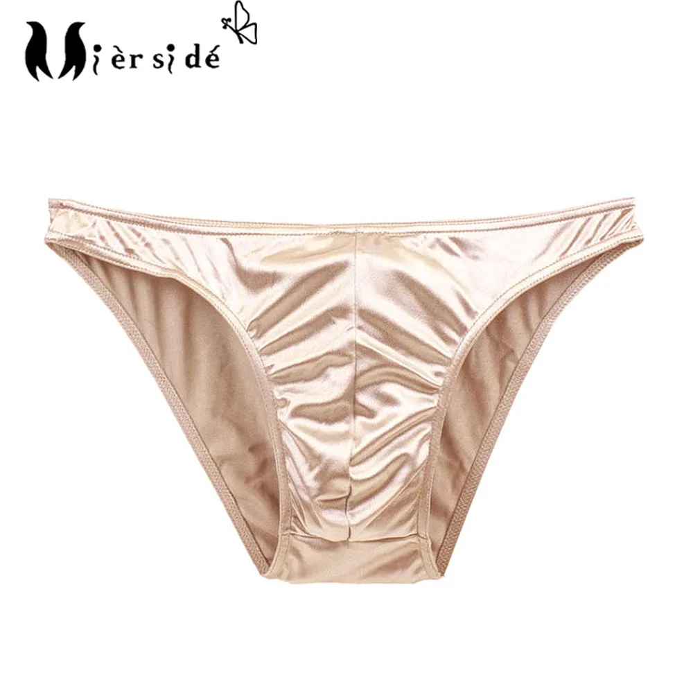 Mierside One Piese Plus Size uomo intimo mutandine da uomo Bulge Pouch mutandine di seta traspiranti di grandi dimensioni lotto morbido Underpant