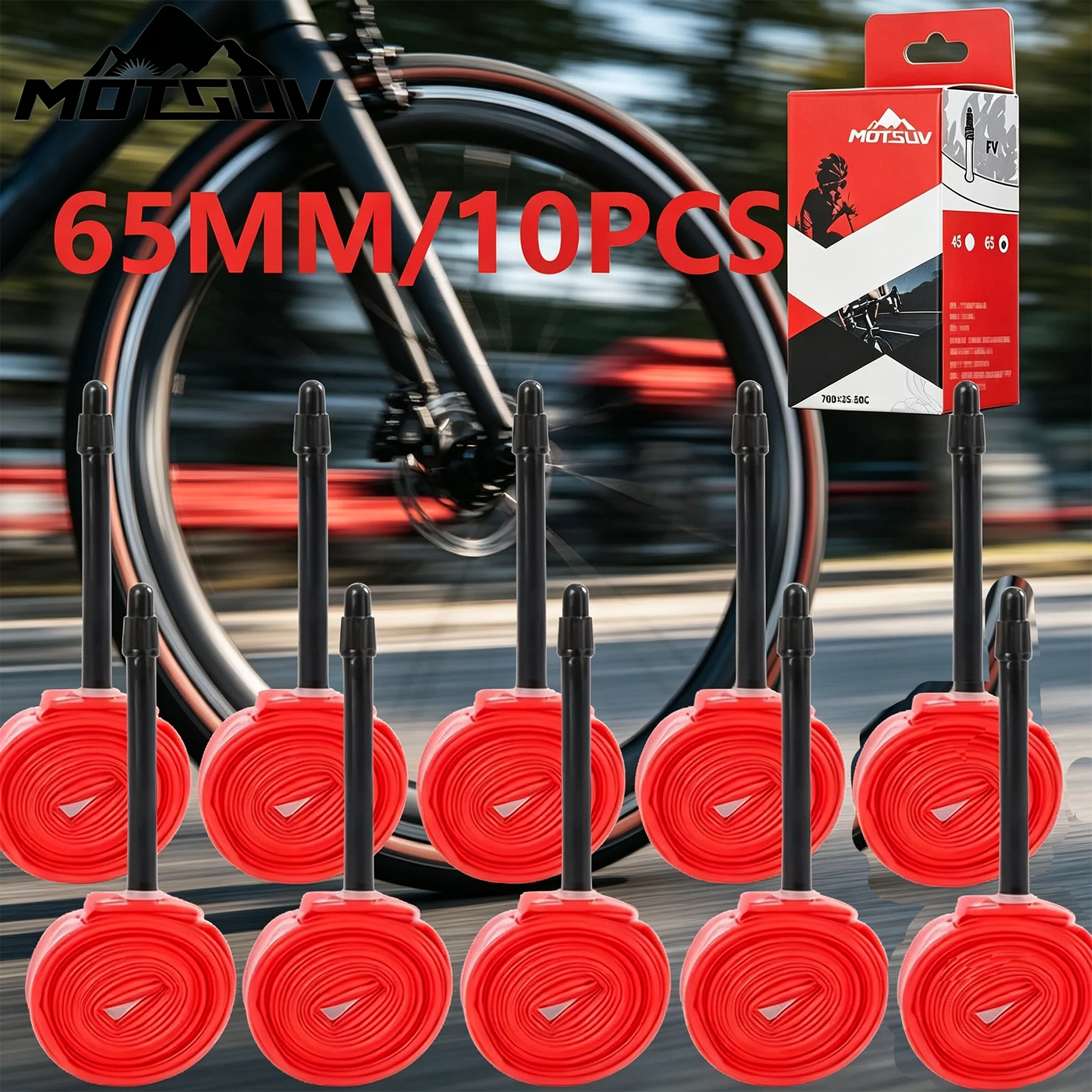 10個入り-オフロードマウンテンバイク用マウスピース-tpu超軽量インナーチューブ-700c-35-50c-29インチ-耐パンク性インナーチューブ
