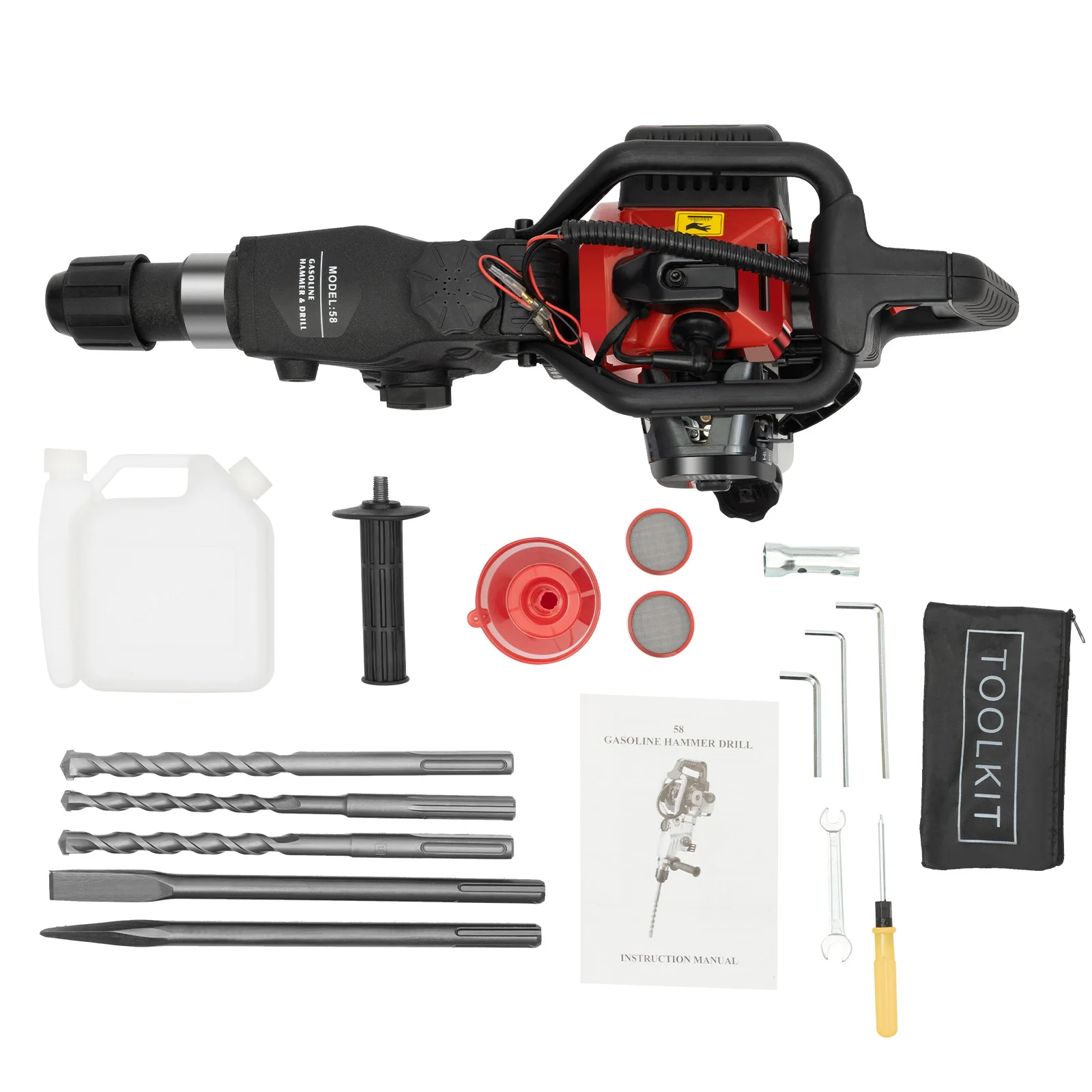 Meerdere functies sloopkrikhamer 1000W motor voor grondsleuven, rotsbreken, muurboren en betonsloop