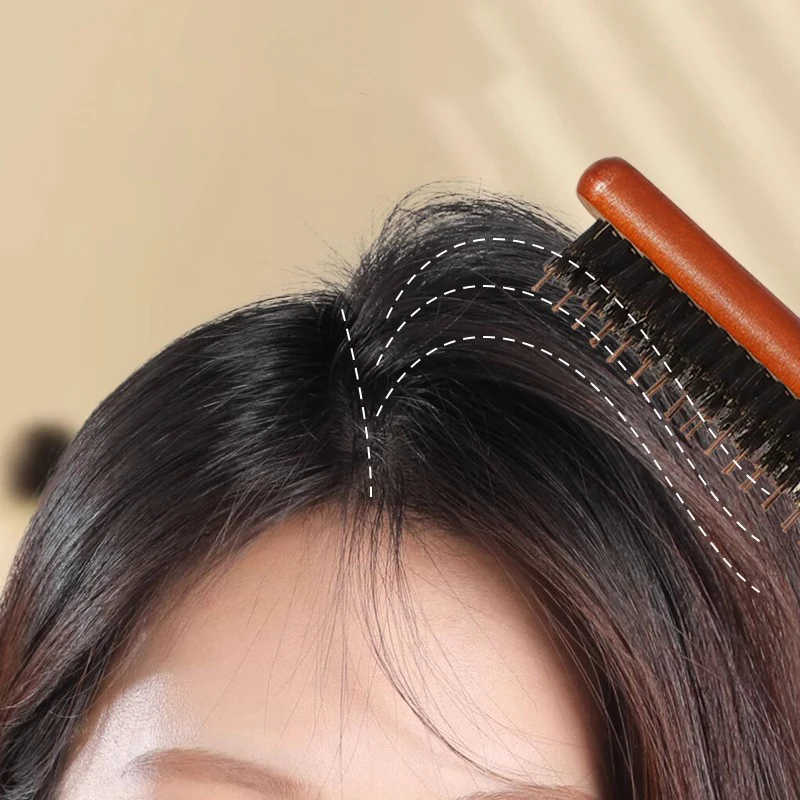 

Professional Salon Teasing Back Hair Brushes Boar Bristle Wood Slim Line Comb Hairbrush Extension Hairdressing Styling Tools DIY