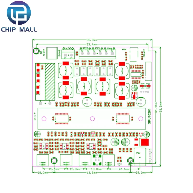 TPA3116D2 Bluetooth 5.0 Digital Power Amplifier Board 2.1 Channel 50W*2+100W High-Power Overweight Subwoofer New Spot