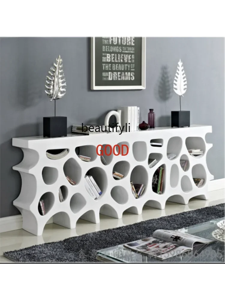 Creative Frp Bookshelf Living Room Subareas Screens Hollow Multi-Hole Shelf Art