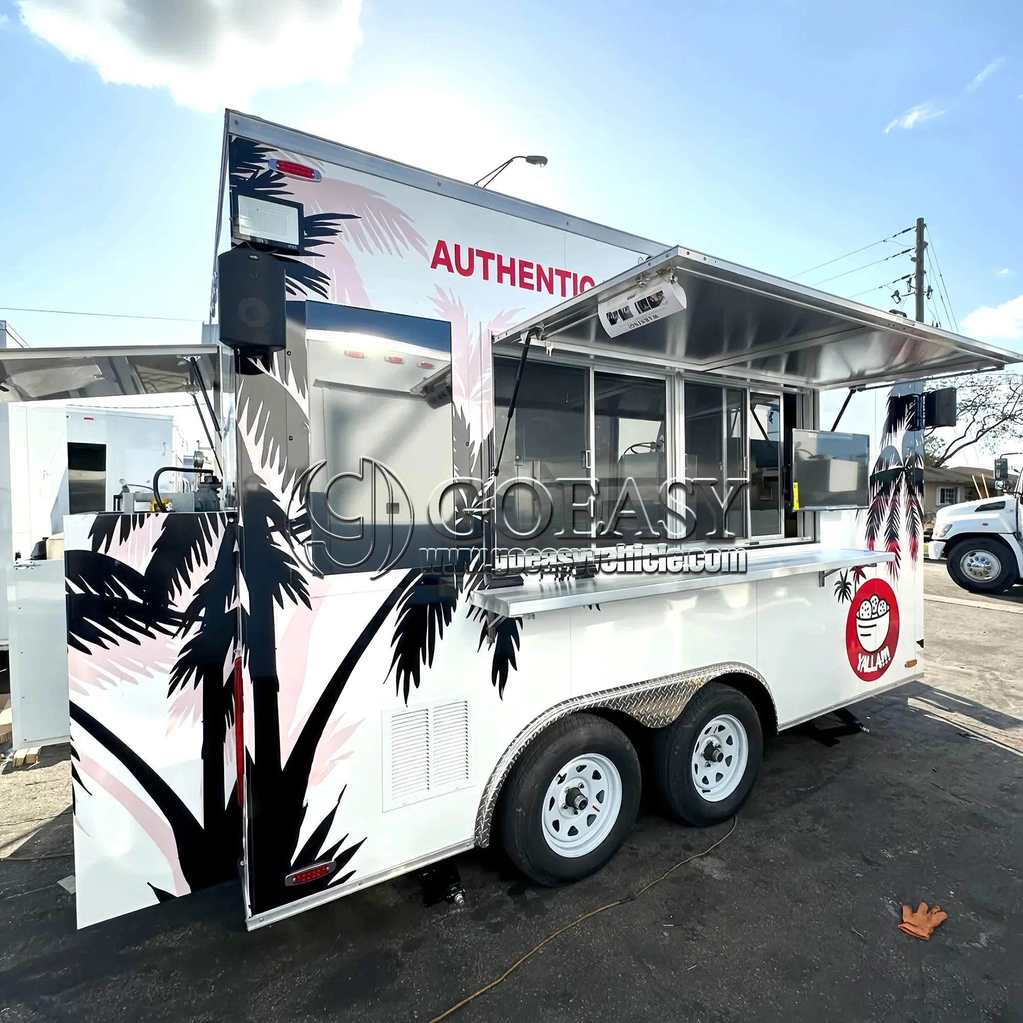 

Сделанные на заказ 16-футовые прицепы для барбекю с полной кухней, идеально подходящие для бизнес-фуда