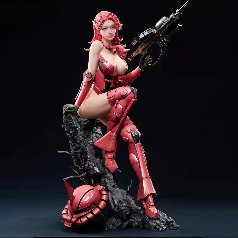 

Spot Zaku Gunpla Doll Hot-Selling Beautiful Girl Limited GK Trendy Toy Peripheral Figurine Desk Decoration Gift Model Case