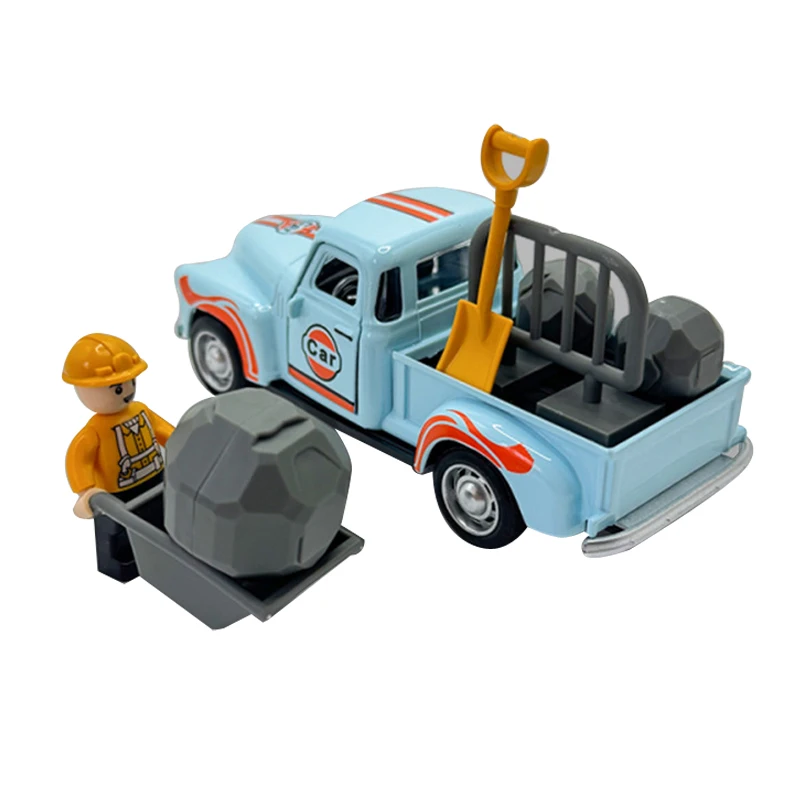 Alliage son et lumière retirer avec simulation d'ouverture de porte, camionnette, voiture vintage, modèle de véhicule tout-terrain, jouet pour enfants