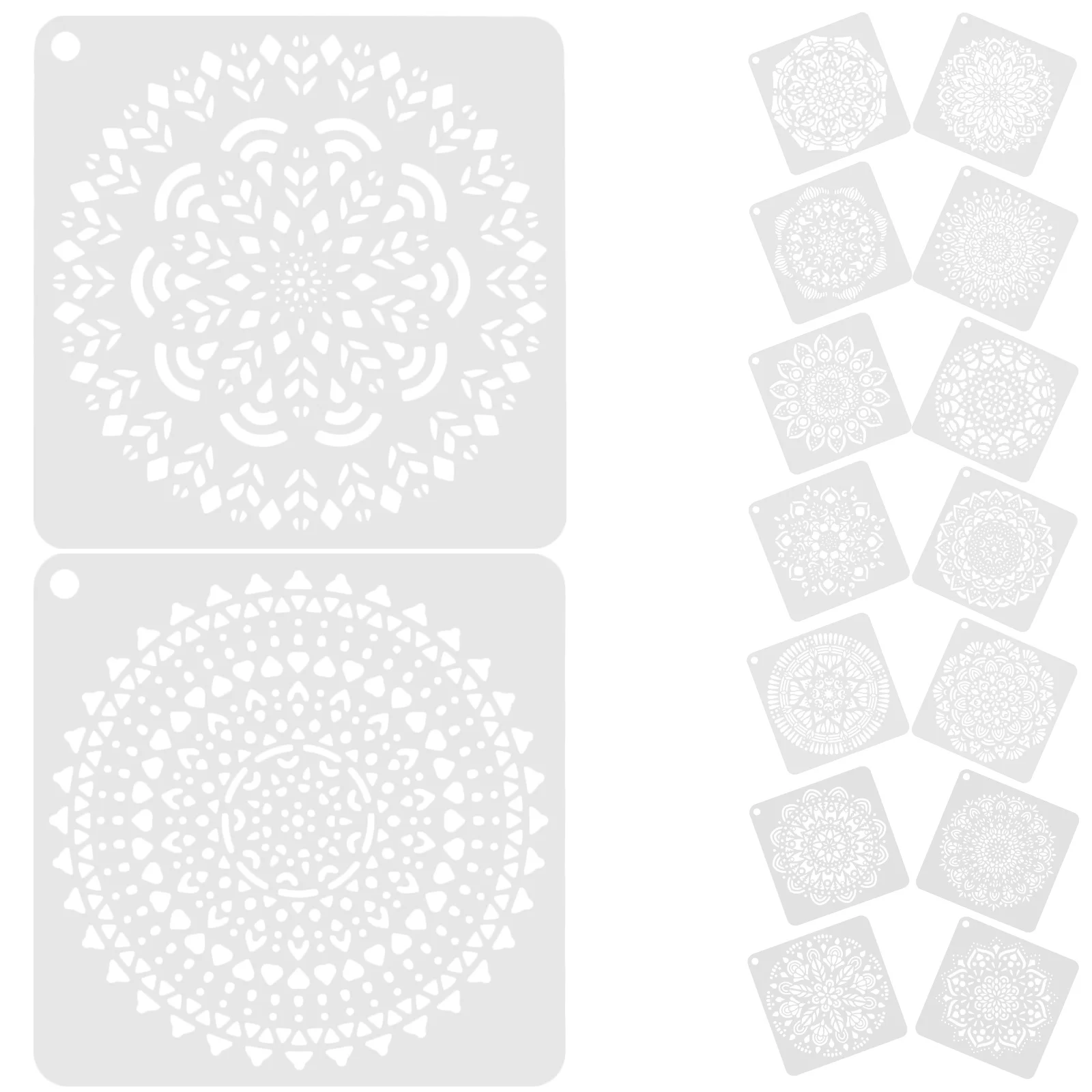 16  Sheets  of Decorative Stencils Delicate Templates Convenient Teenager Stencils delicate stencils convenient flower stencils