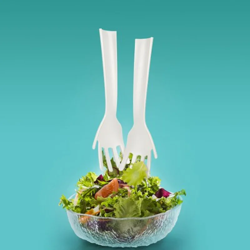 Practical Kitchen Tool Made of Durable PP Plastic Featuring Ergonomic Hand-Shaped Design Ideal for Mixing Salads Blending Dressi