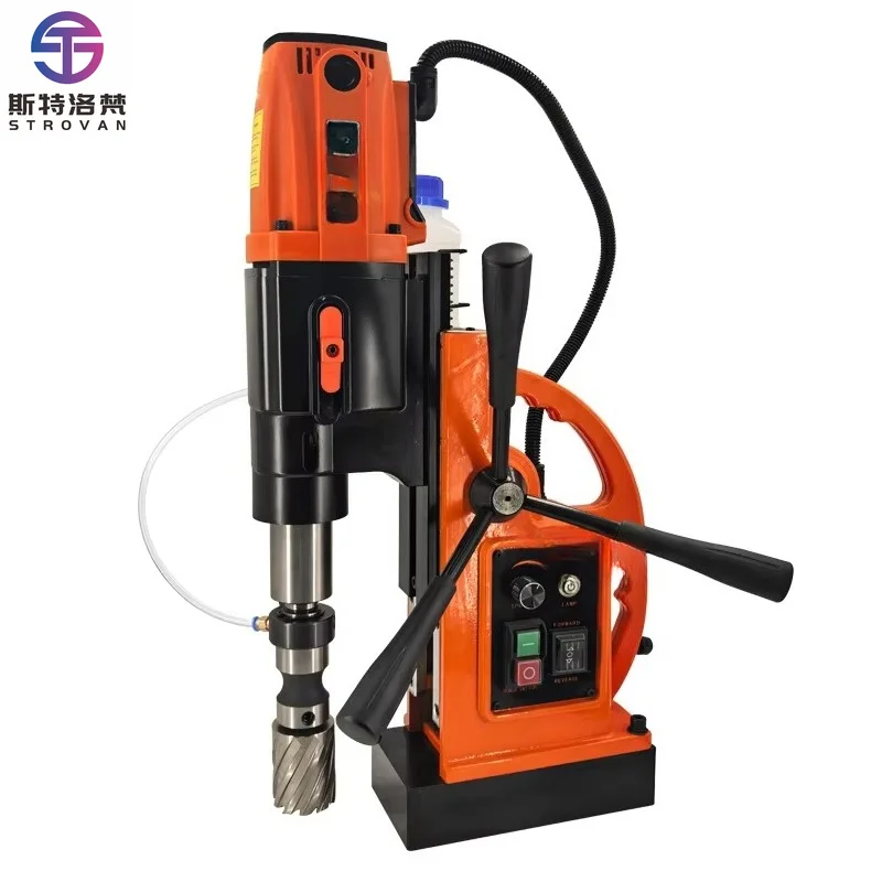 120mm Big Industrial Gear Speed Industrial Reverse Magnetic Base Drill Speed Press Horizontal Low Profile Drilling Machine