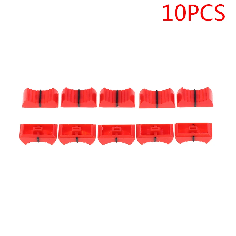 10PCS Color Mixer Fader Cap Straight Slide Potentiometer Fader Button / Playing Discs Knob Cap Hole Audio Adjustment Cap