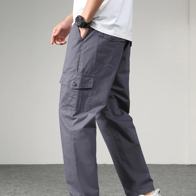 

Large Casual Pants for Men in Spring and Autumn Season, Thin and Fat Pants, Loose Elastic Straight Tube, Enlarged Pants