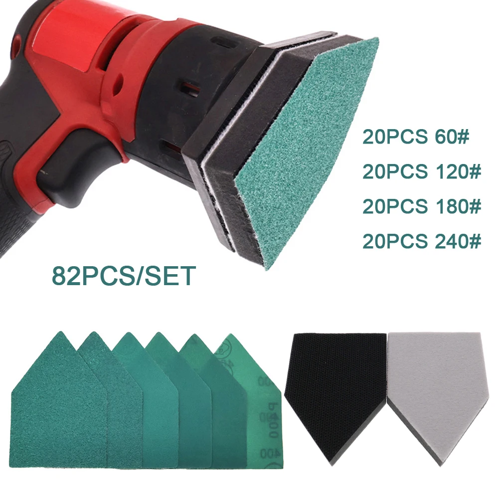 

80 шт. сверхмощная наждачная бумага 65x92 мм листы наждачной бумаги 60/120/180/240 грит наждачная бумага для шлифовальной машины для деталей, полировки дерева, металла, камня