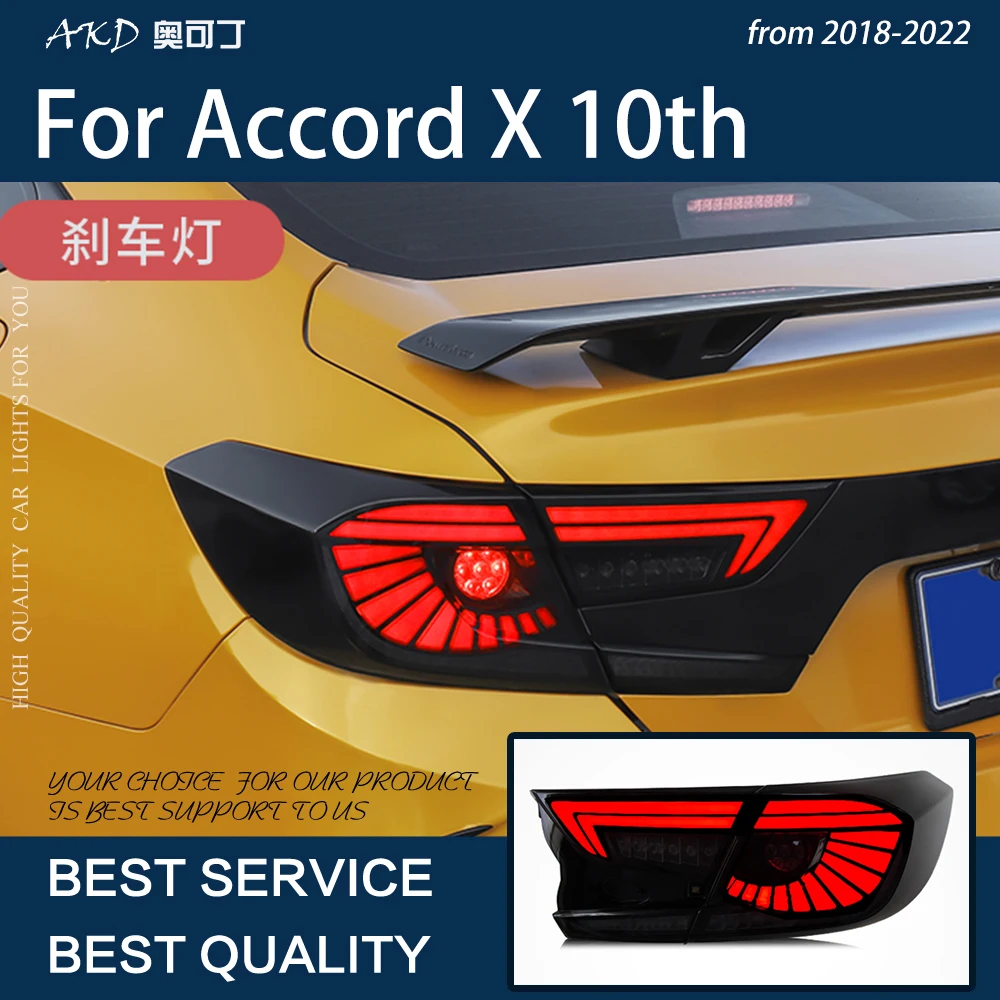 Car Lights for Accord X 2018-2022 10th LED Auto Taillights Upgrade Eagle Eyes Design Dynamic High Brightness Lamp Accessories