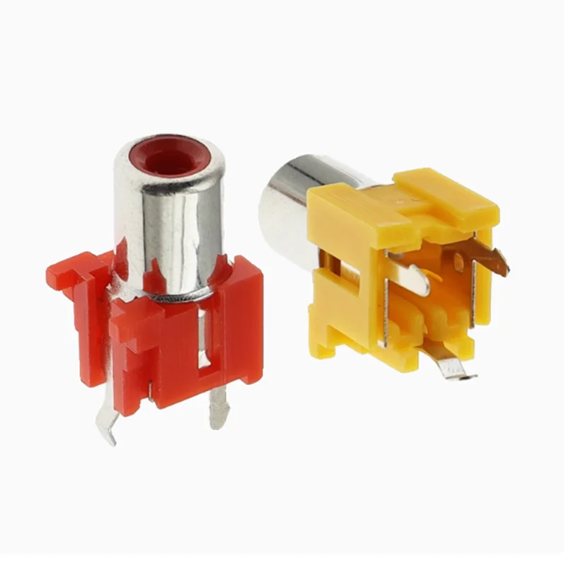 AV-6 3pin vertical 3-pin single-hole RCA Lotus socket /AV socket AV-8.4-6A audio port