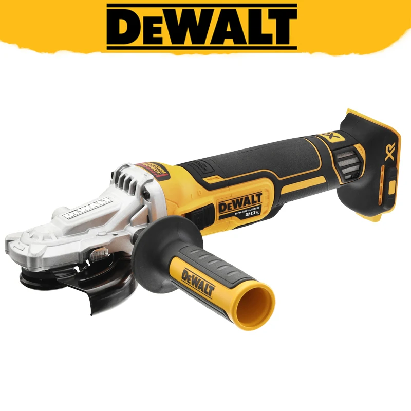 DEWALT DCG405FN Cordless Brushless Flathead Angle Grinder 125mm Grinding Machine Side Handle Greater Comfort Power Tool