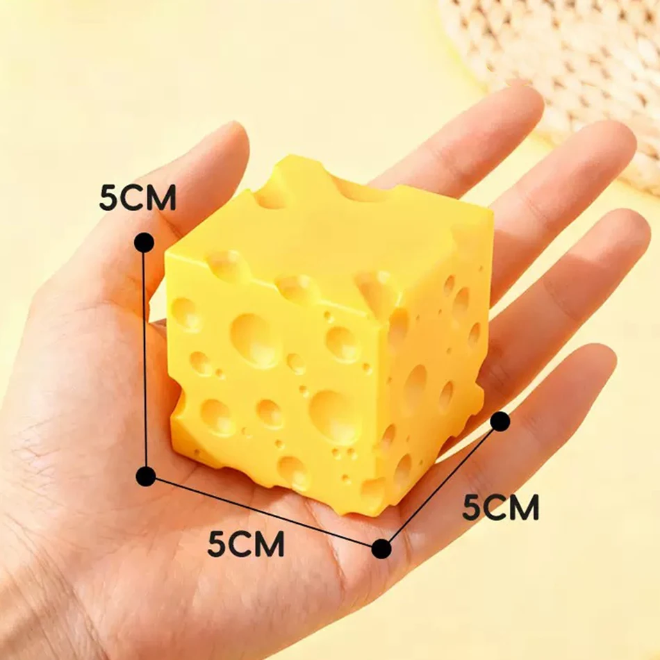 Hot Triangle Cube Cheese Squeeze Toy Simulation Cheese Slow Rebound Shapeable Stress Relief Creativity Decompress Gifts In Stock