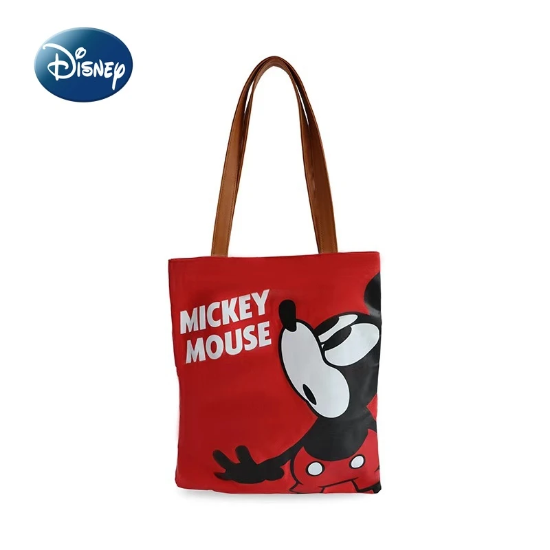 

Disney Mickey Original New Women's Handbag Cartoon Fashion Women's Bag Large Capacity High Quality Cartoon Fashion Canvas Bag