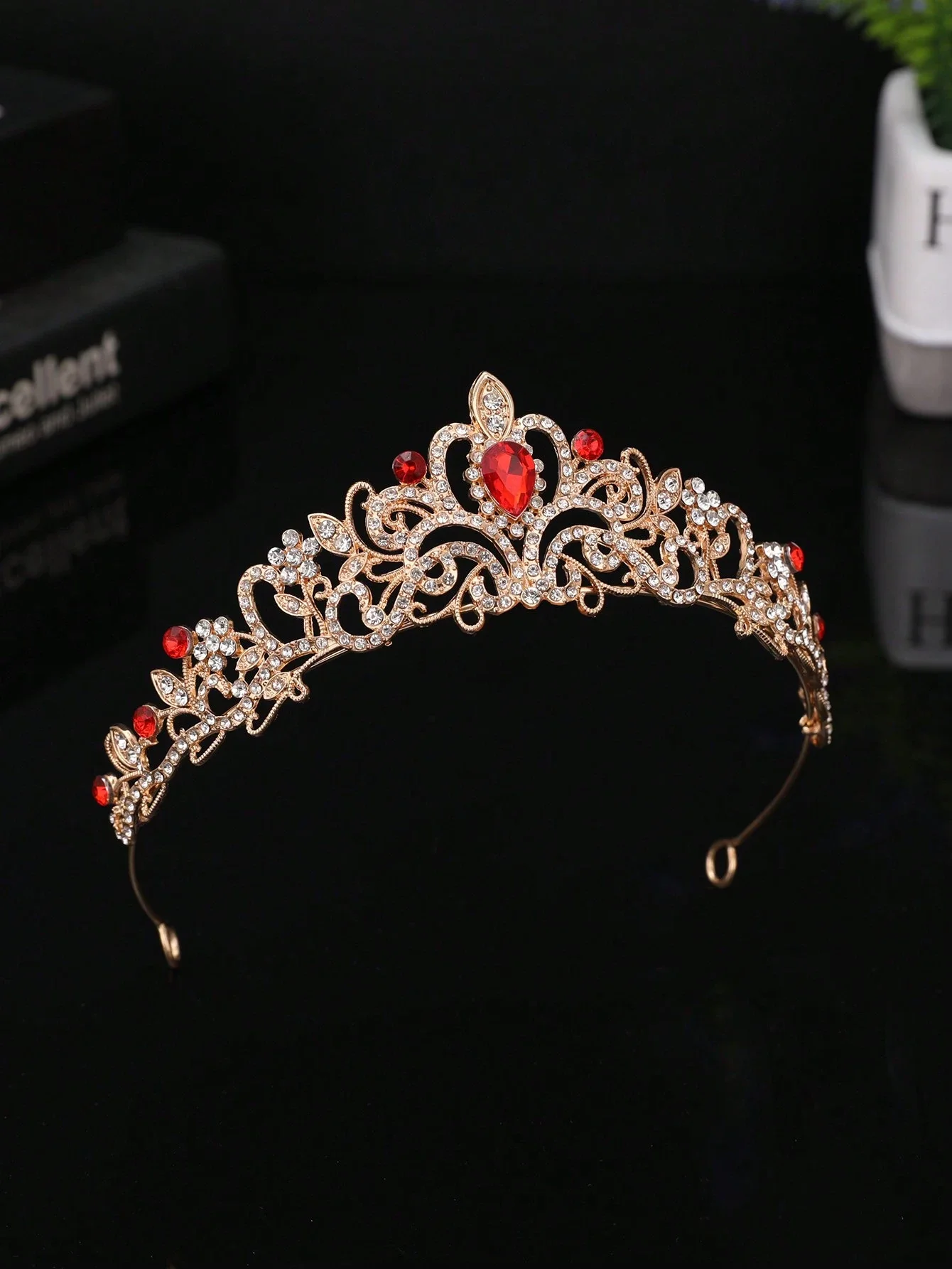 

1 шт. роскошный обруч для волос с короной и стразами для девочек, очаровательная повязка для волос для вечеринок, дней рождения, свадеб и мероприятий