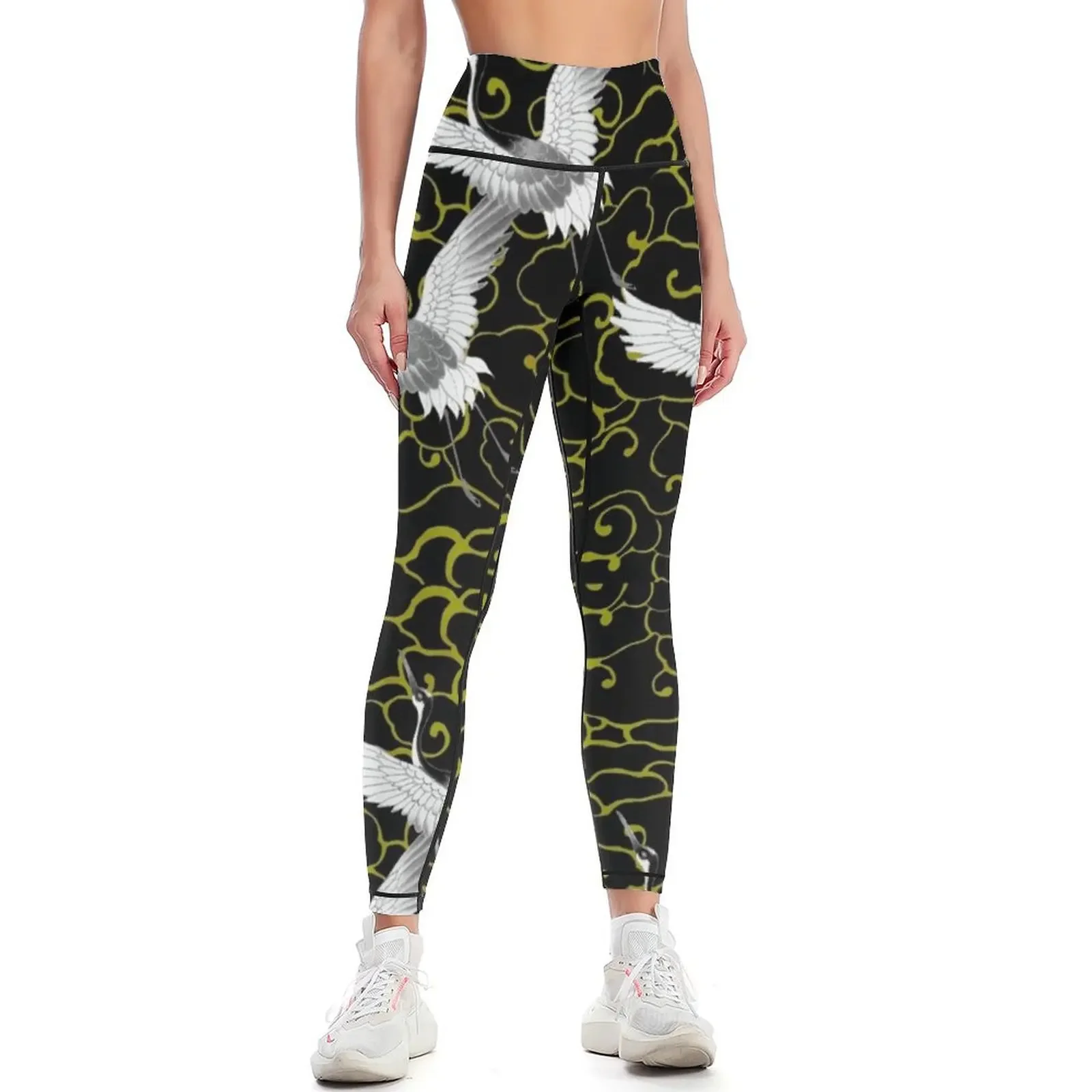 Japanese birds Leggings legings for fitness gym clothing Leginsy push up Women sports Womens Leggings