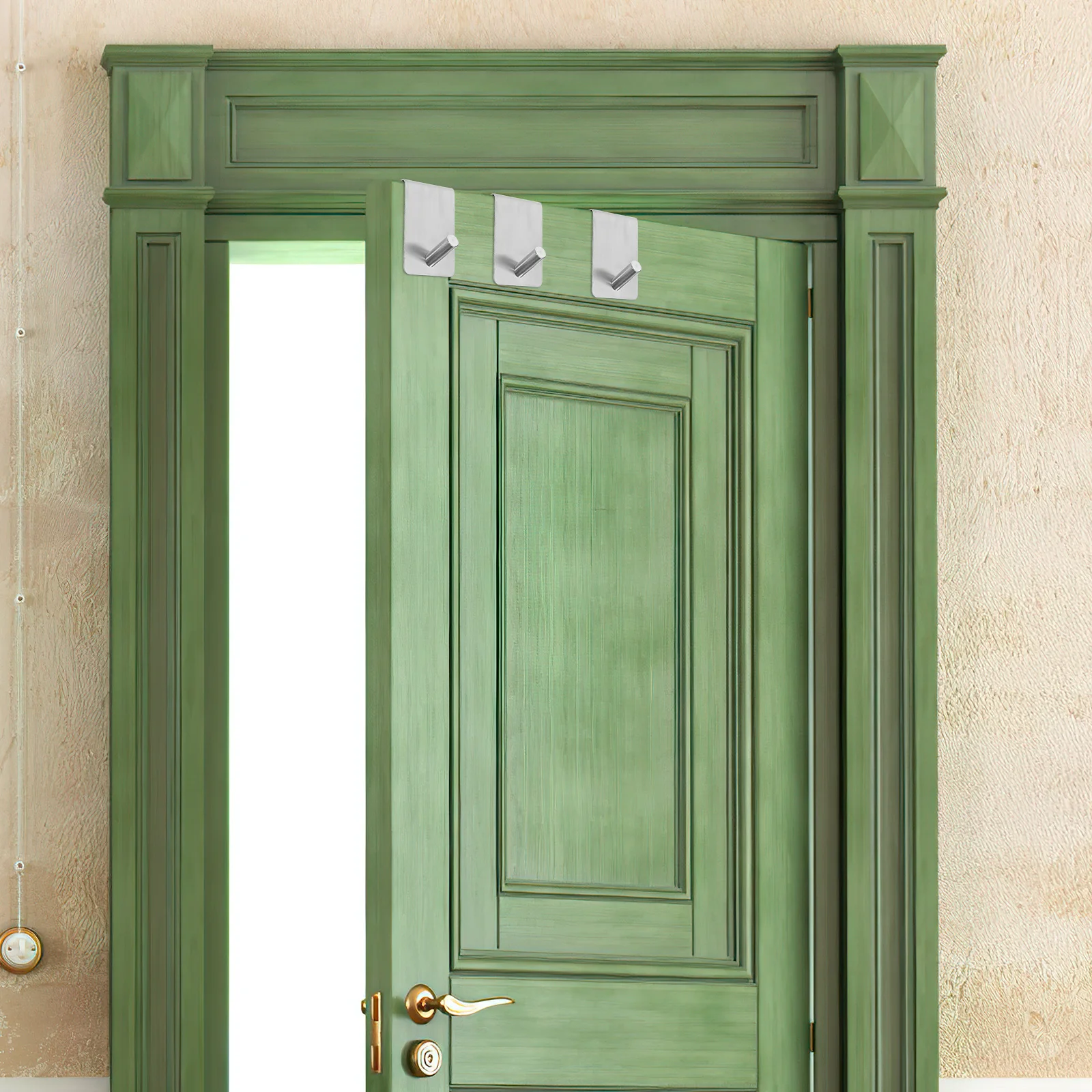 

Shower Door Hook Stainless Steel Curved Design No Drilling Frameless Glass Door Towel Holder Bathroom Hanging Hook