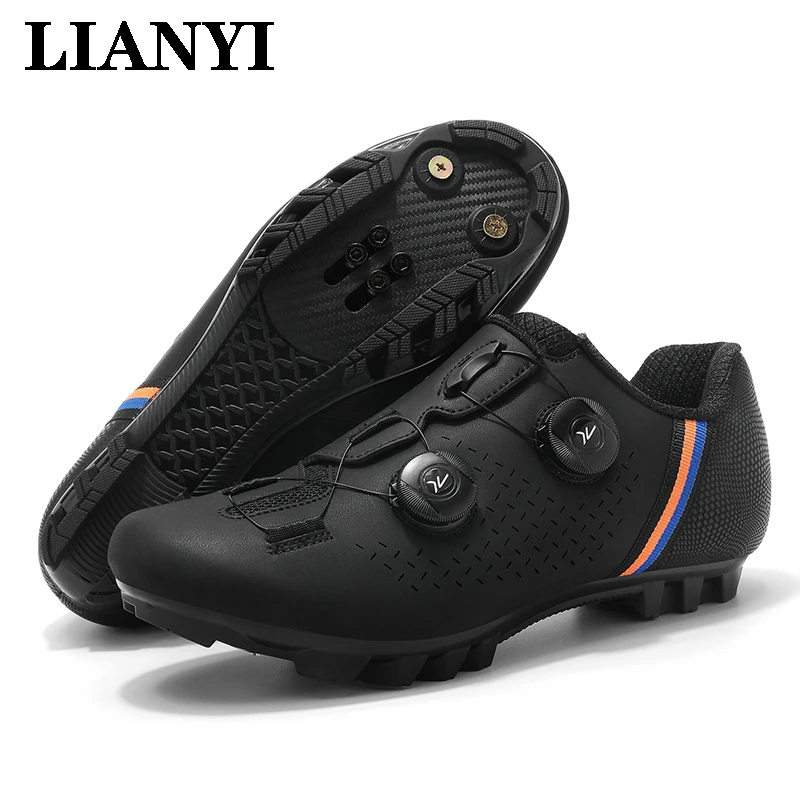 

LIANYI Autumn New Double Buckle Cycling Shoes Bicycle Self-locking Road Bike Mountain Bike Cycling Sports Fitness Training Shoes
