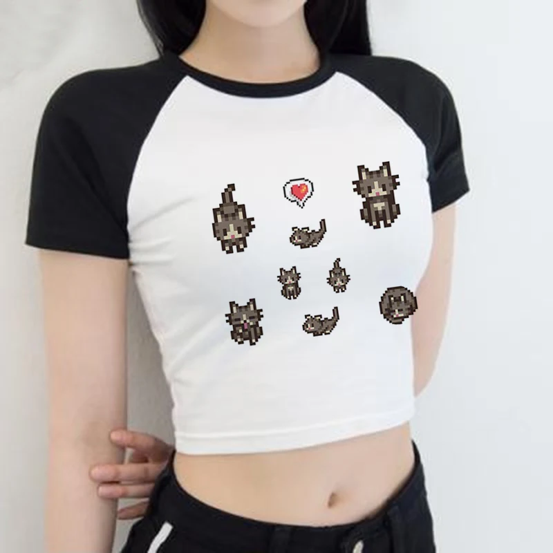 Crop Top Stardew Valley GaminG 90s Streetwear Girl Cyber Y2k Trashy Streetwear Gothic Clothing Crop Top