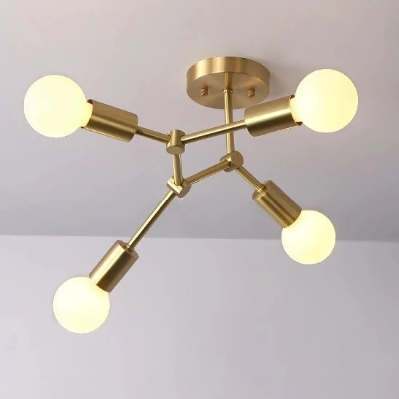 Creative Personality Wrought Iron Ceiling Lamp Nordic Postmodern Chandeliers Simple Restaurant Aisle Corridor Foyer Bedroom Lamp