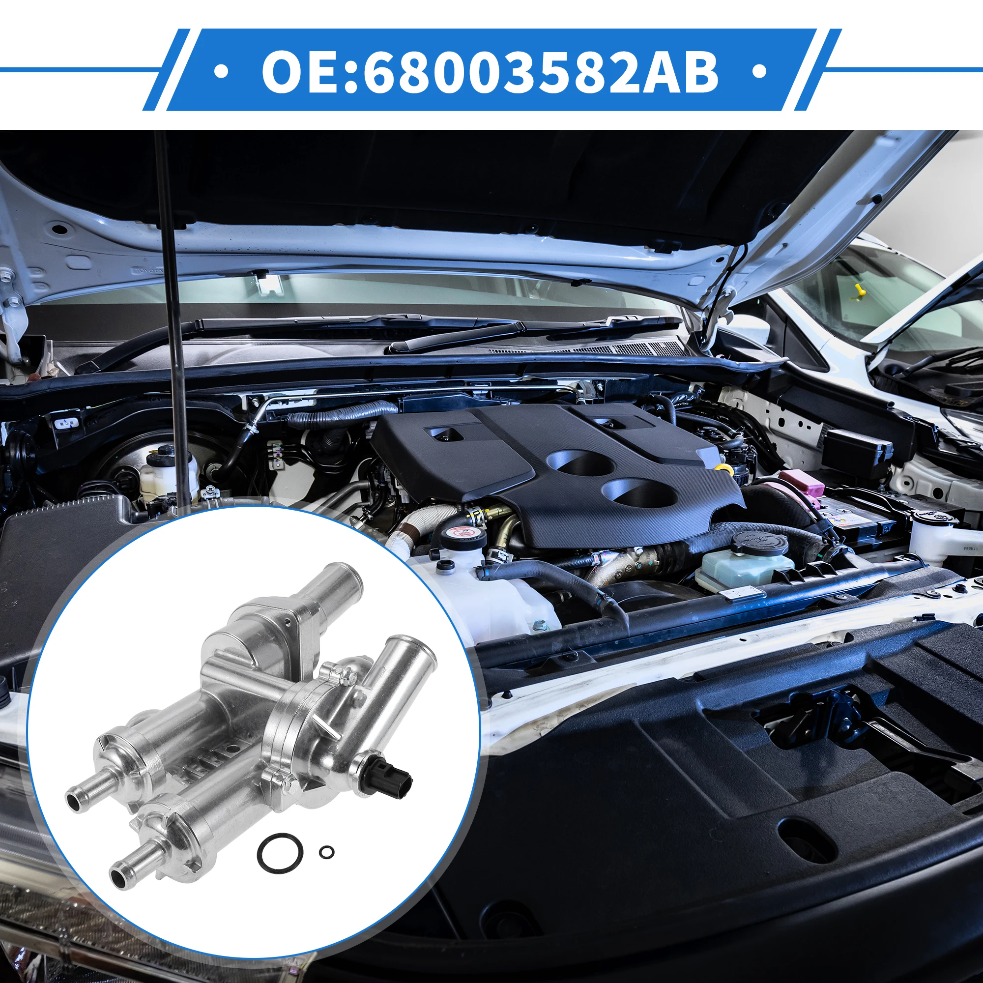 X Autohaux ترقية الألومنيوم ترموستات الإسكان ل دودج رحلة 2009-2020 68003582AB