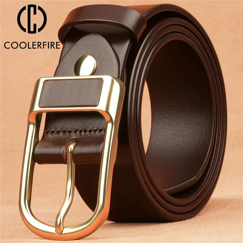 

Belt For Men Business Casual Vintage Luxury Brand Fashion Pin Buckle Strap Genuine Leather Belt Men Designer For Jeans HQ236