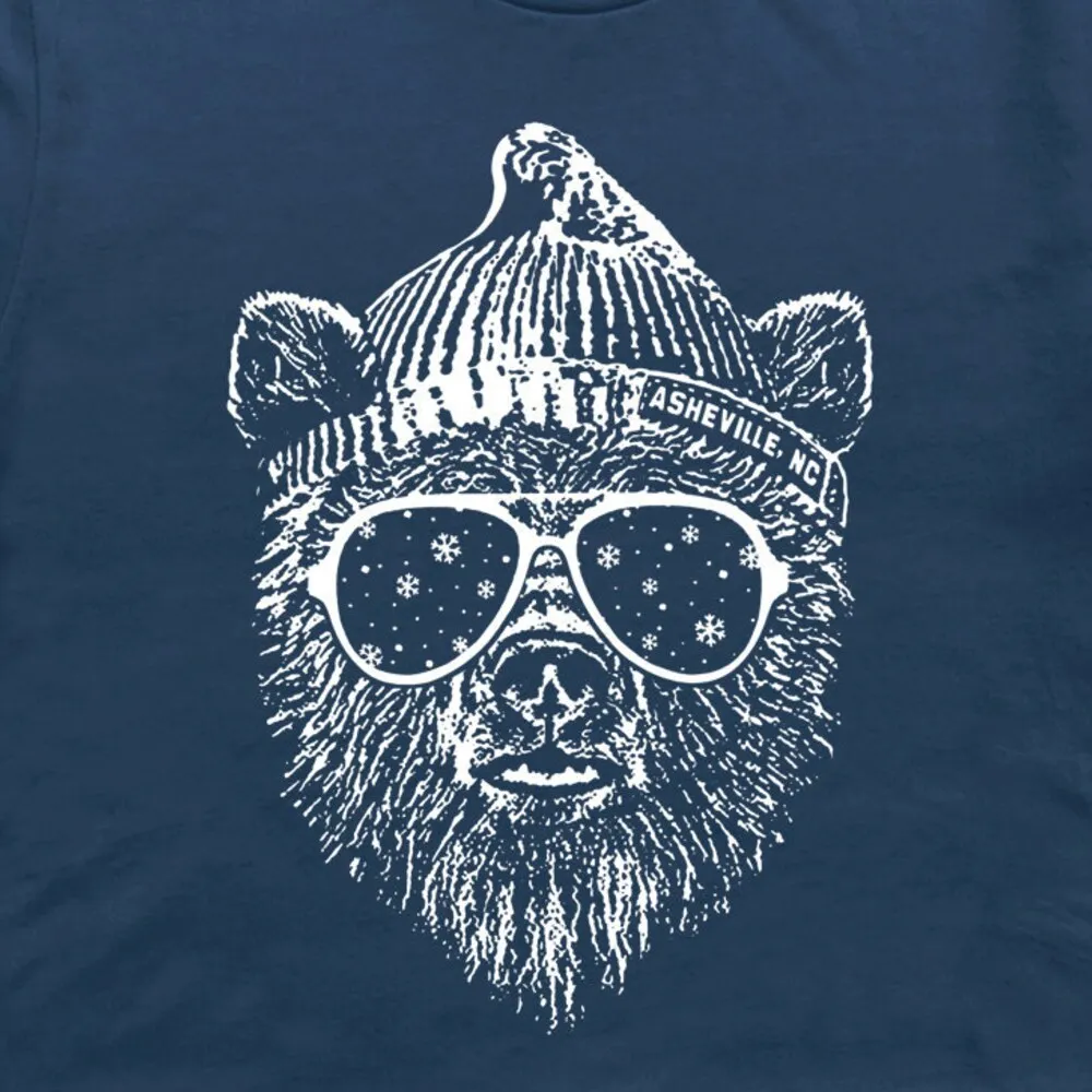 Ski Bear T Shirt Vintage Snow Skiing Grizzly Wearing Sunglasses Mountains Asheville Nc Cool Snowboard Kids