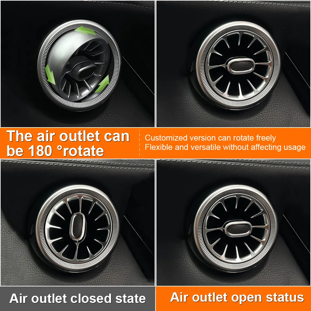 64 Colours LED Air Vents For W213 E-Class RGB Car Control Ambient Light Turbo Air Outlet Nozzle Decorative Lamp