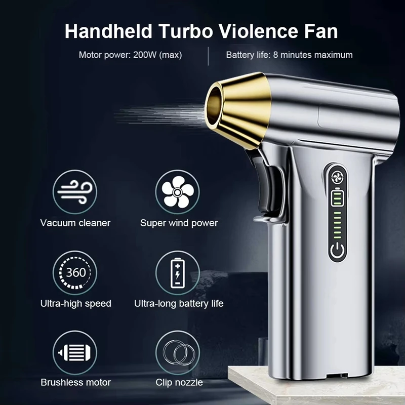 130000RPM Violent Turbo Jet Fan Brushless Motor Turbofan Air Blower For Computer Keyboard Outdoor Car Home