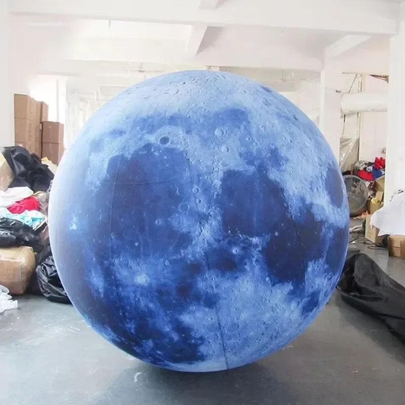 Decorative Inflatable Moon Planet Balloon Solar System Balloon Giant Hanging Inflatable Earth Model for Advertising
