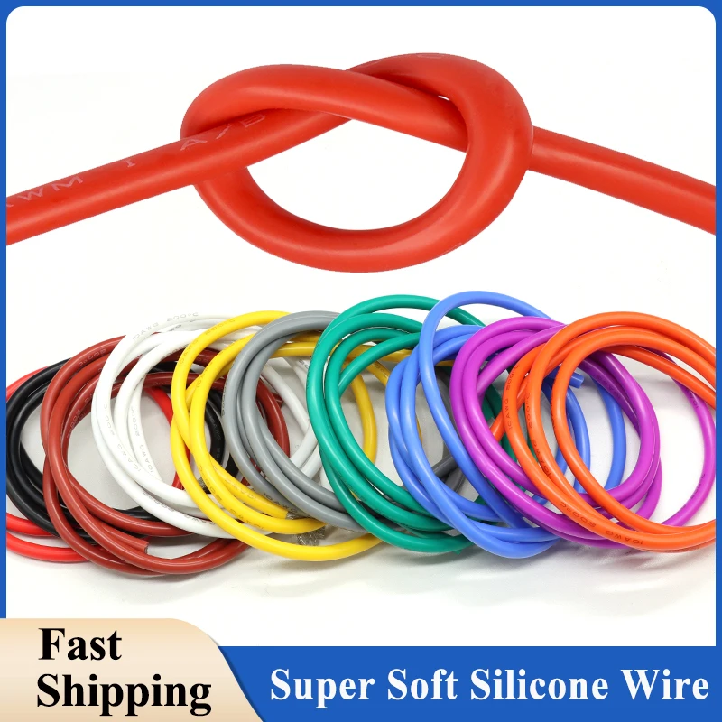 

Super Flexible Silicone Cables 30 28 26 24 22 20 18 16AWG Heat-resistant Tin-plating Copper Wire Car Battery Automotive Wiring
