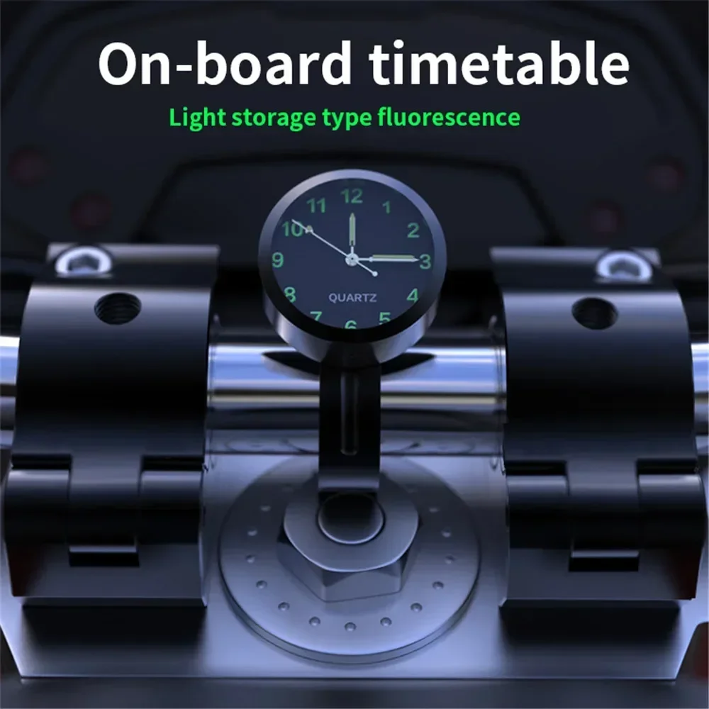 Universal Waterproof Chrome Motorcycle Bike Handlebar Mount Night Vision  Buckle Mount Quartz Watch For Motobike Bicycle
