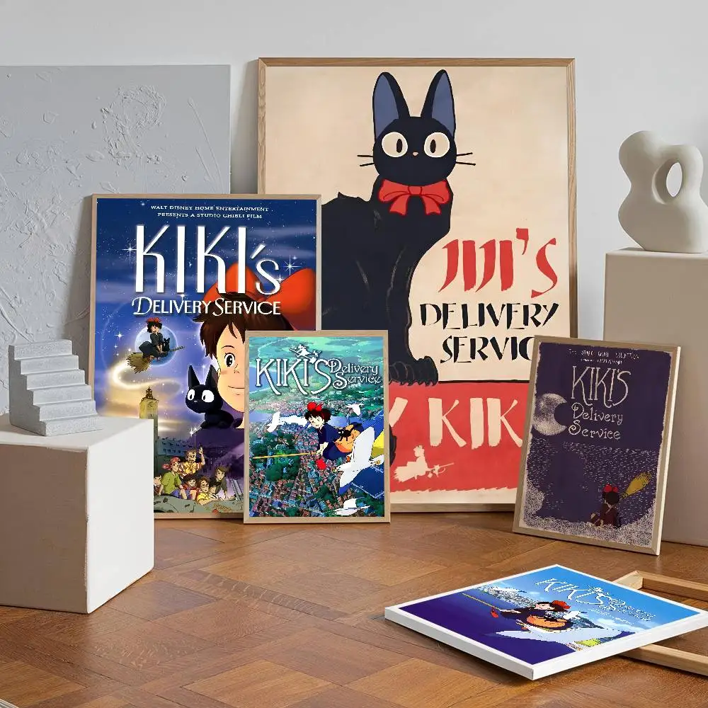 K-Kikis D-Delivery S-Service أنيمي الفيلم المشارك ذاتية اللصق الفن ورق مقاوم للماء ملصق مقهى بار غرفة جدار ديكور