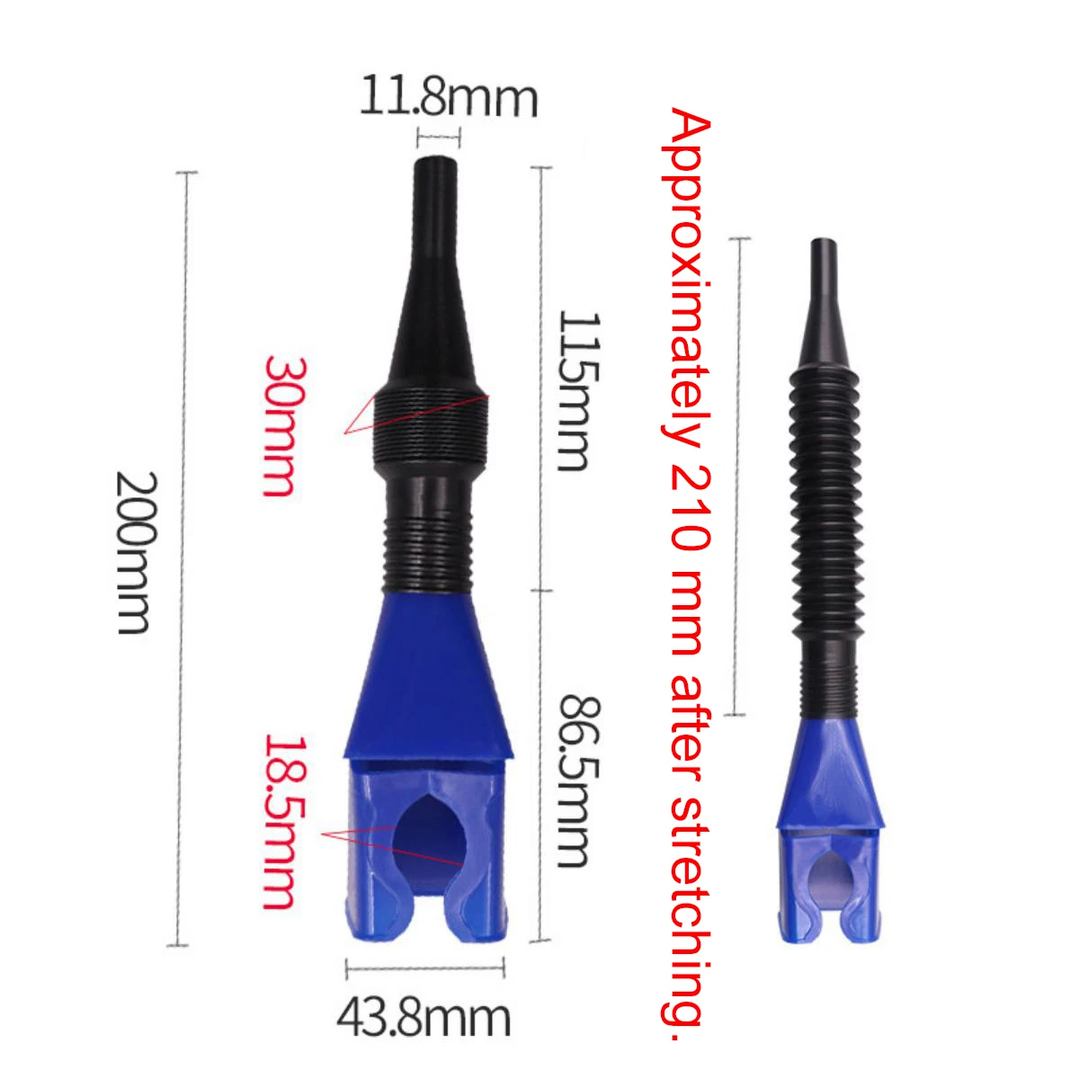 Blue oil change funnel car retractable funnel, portable funnel for filling gasoline and diesel car accessories tools