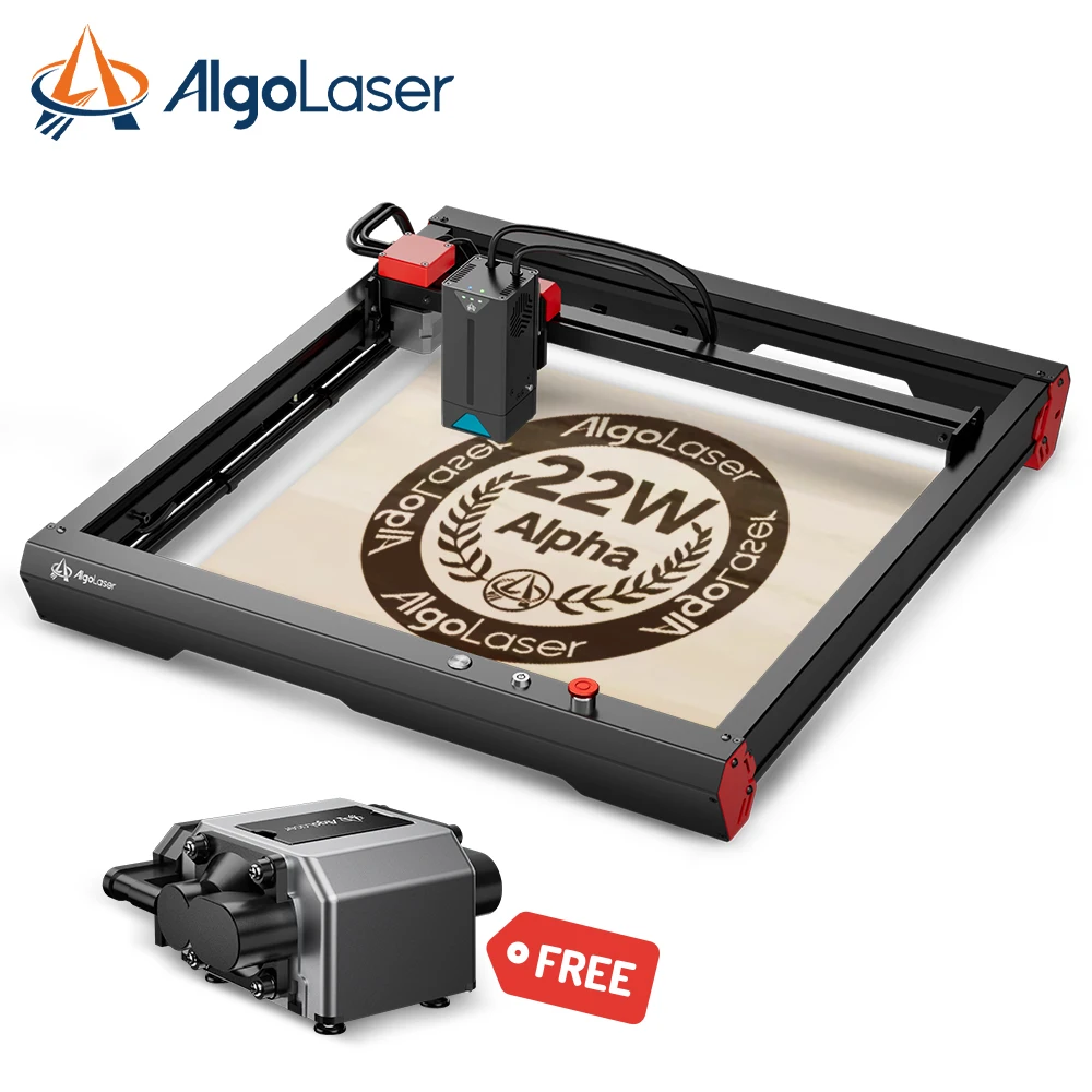 Algolaser Alpha New Desktop DIY Laser Engraving Cutting Machine Mark Working Area Laser Engraver