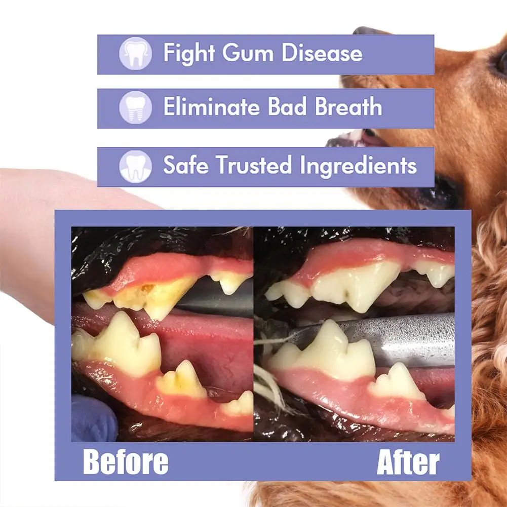Pet Oral Cleaning Spray Mouth Fresh Whitening Teeth Deodorant Prevent Calculus Dental Plaque Removal Dogs Teeth Cleanse Spray view 5