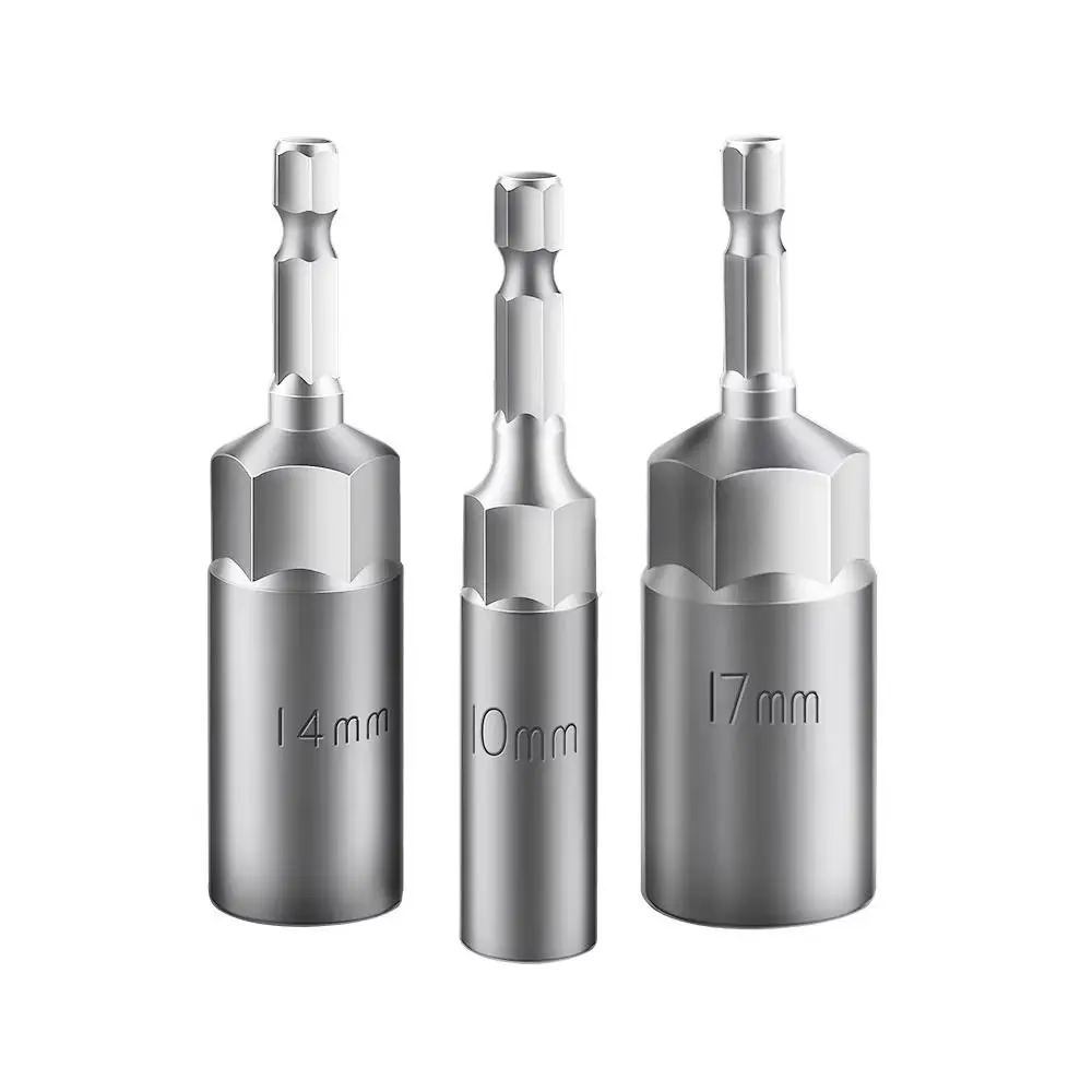 5.5-19mm Hex Socket Sleeve Screwdriver Key Head High-carbon Steel Length Deepen Impact Socket Adapter High Quality